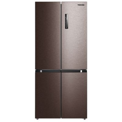 TOSHIBA 4 Doors Refrigerator 17.8 Cubic Inverter (Satin Gray) GR-RF610WE-PMT(37)